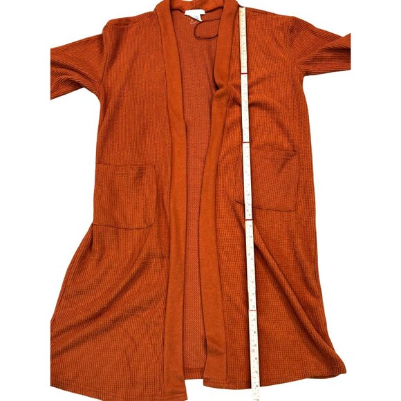 Happily Grey Womens 3-Piece Lounge Set In Rust Orange M Cardigan Tank Top & Jogg - Picture 13 of 16